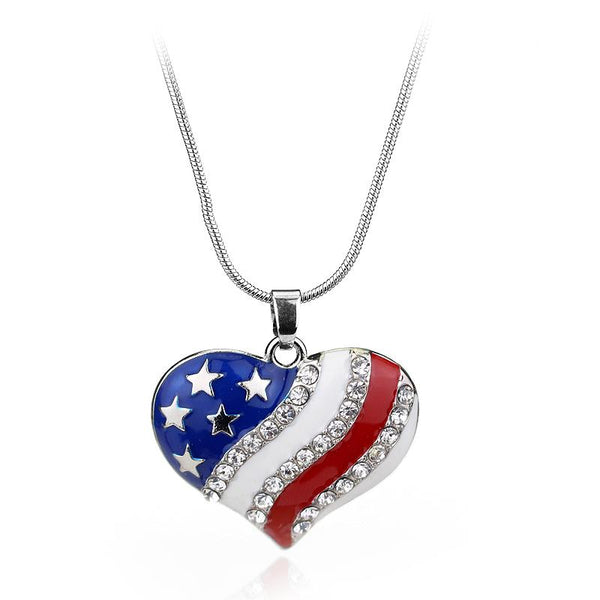 American Flag Star Necklace