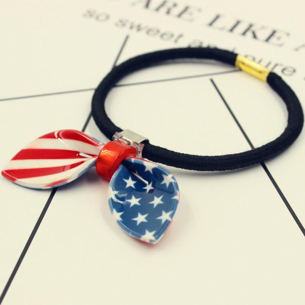 American Flag Rabbit Ear Hair Tie