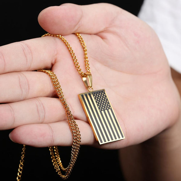 Patriots American Flag Necklace