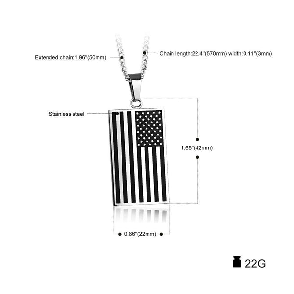 Patriots American Flag Necklace