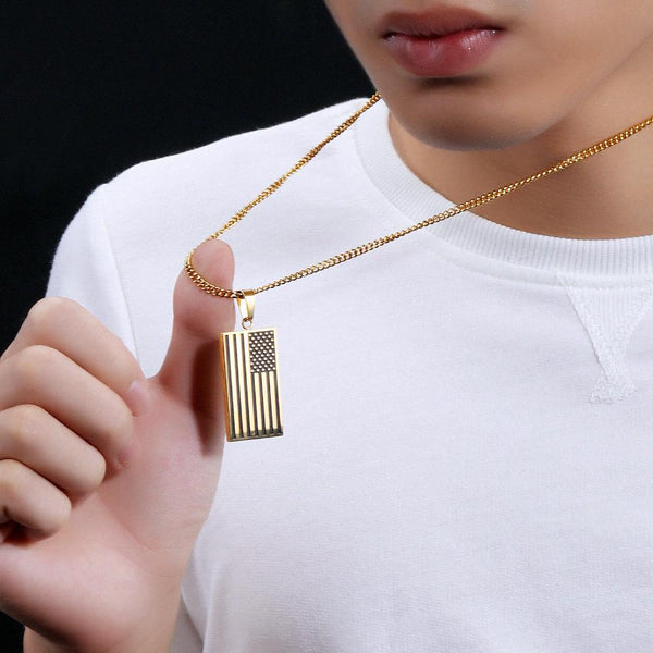 Patriots American Flag Necklace