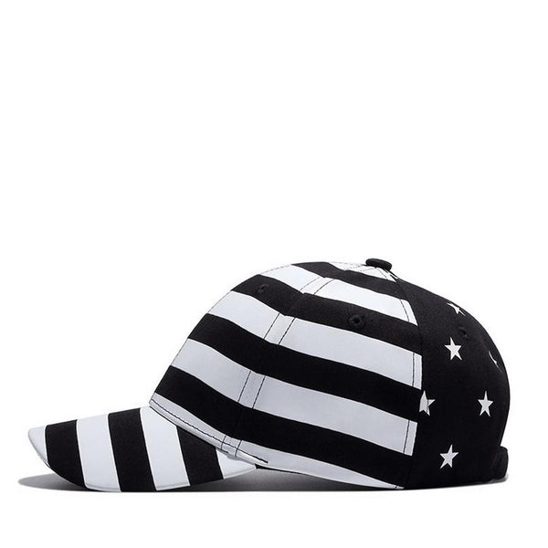 American Flag Leather Fashion Cap