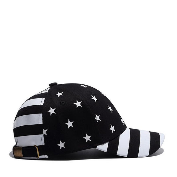 American Flag Leather Fashion Cap