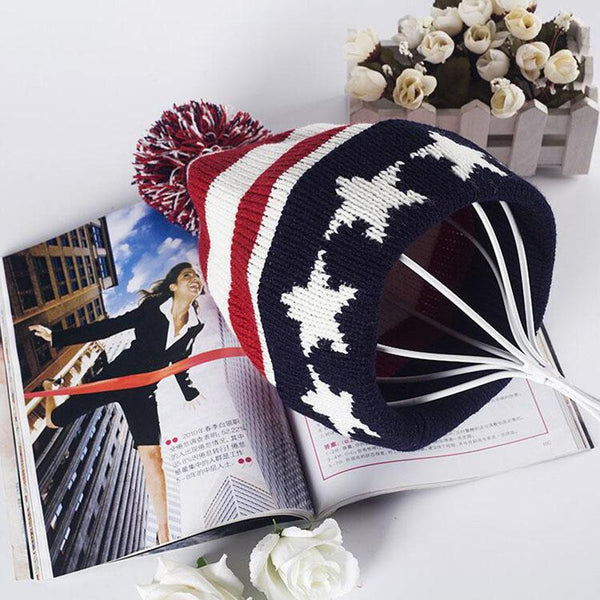 American Flag Beanie Hat