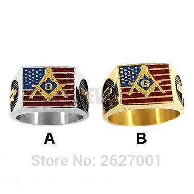 American Flag Biker Ring