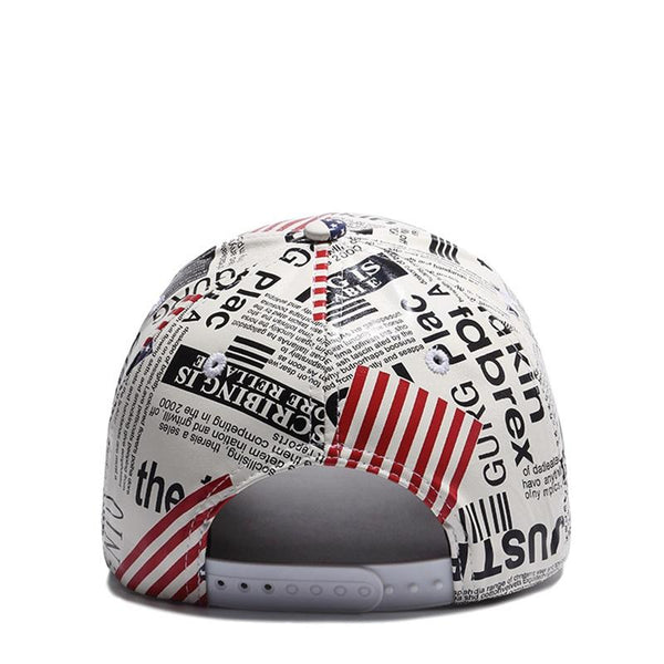 American Flag Printed Leather Baseball Cap