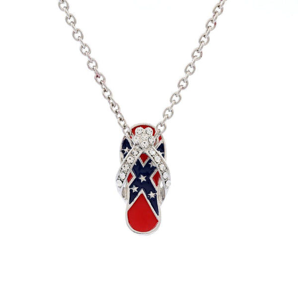 American Flag Sandal Necklace