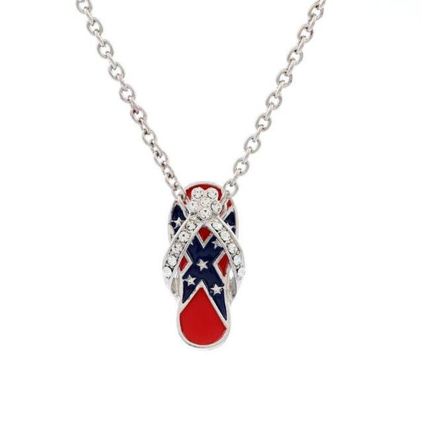 American Flag Sandal Necklace