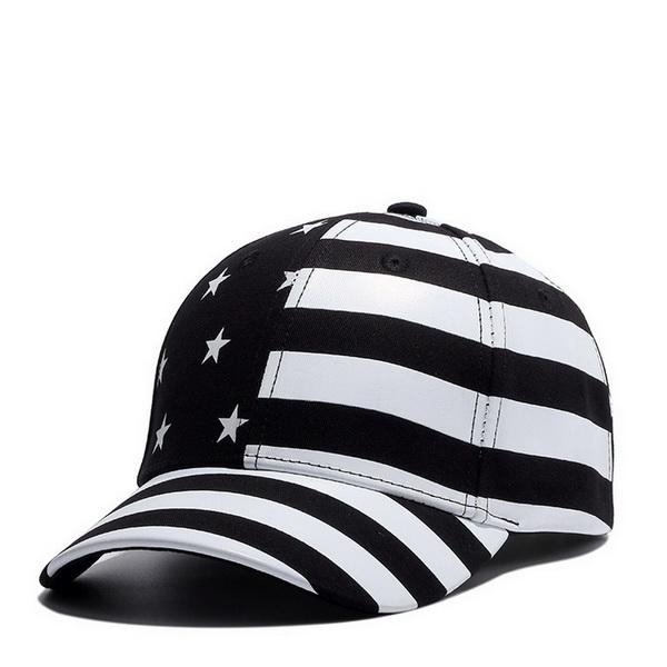 American Flag Leather Fashion Cap