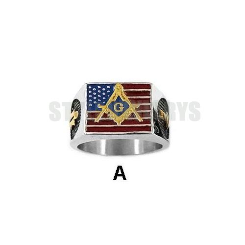 American Flag Biker Ring