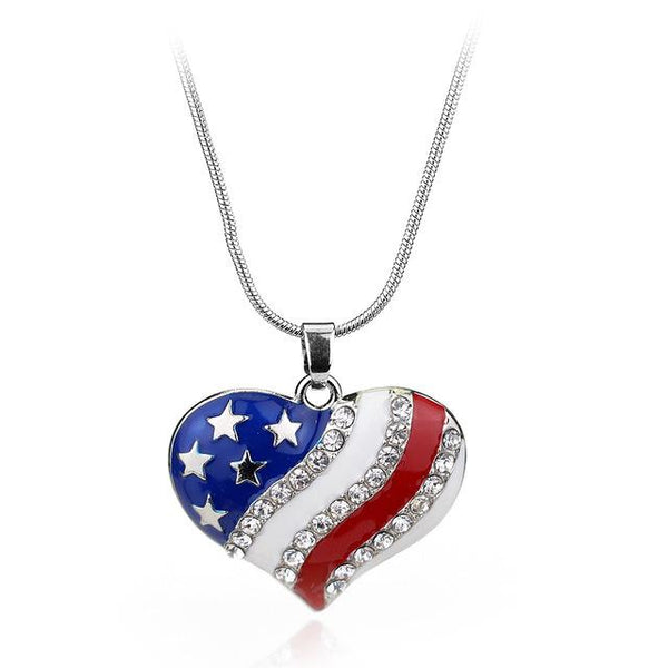 American Flag Star Necklace
